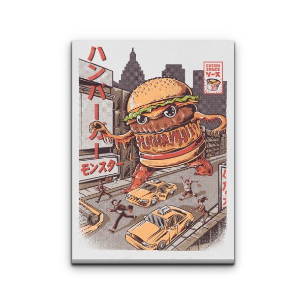 Burgerzilla - Canvas Print Online Sale