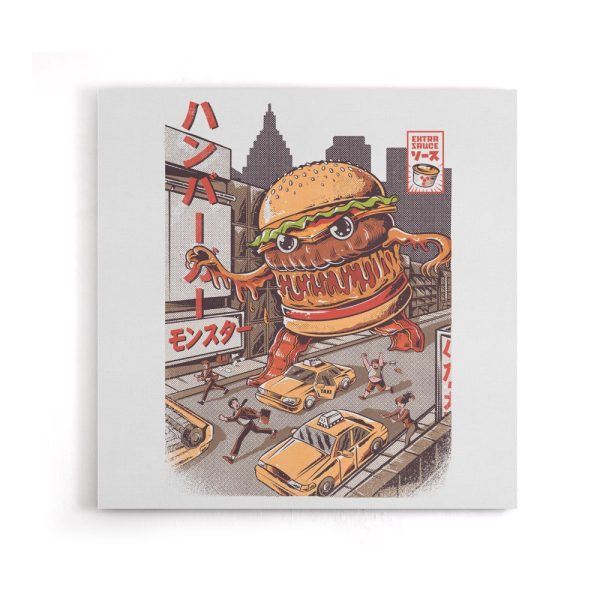 Burgerzilla - Canvas Print Online Sale - Image 2